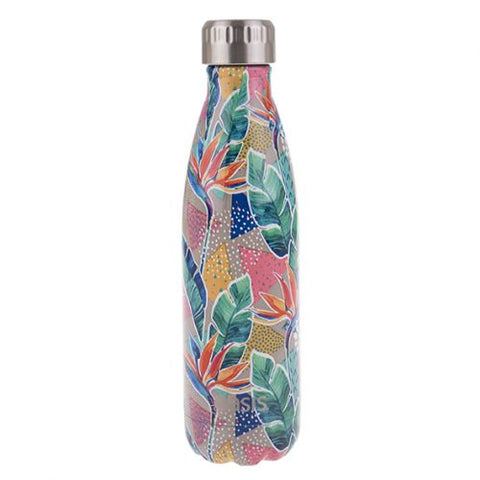 Oasis Stainless Steel Double Wall Drink Bottle - 500ml - Botanical