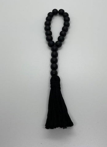 Wood Black Beads Loop