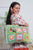 Woven Granny Square Bag With Pom Poms - Mint/Bright