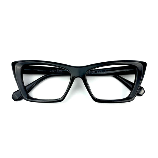 Captivated Eyewear Anti-Blue Reading Glasses - Daisy Black