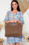 Square Wooden Handle Straw Bag
