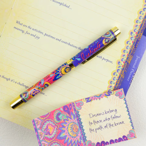 Believe Rollerball Pen - Purple Ink