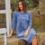 Dawn Cord Cotton Dress By Naturals - Blue