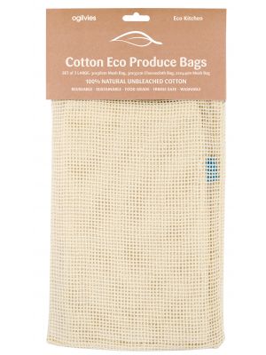 Cotton Eco Produce Bags - Large (Set of 3)