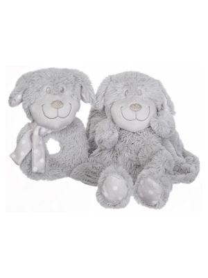 Puppy Comforter & Rattle Gift Set - Grey