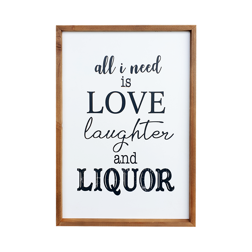 Love Laughter Liquor Wall Sign