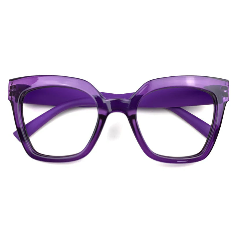 Captivated Eyewear Anti-Blue Reading Glasses - Valentina Purple