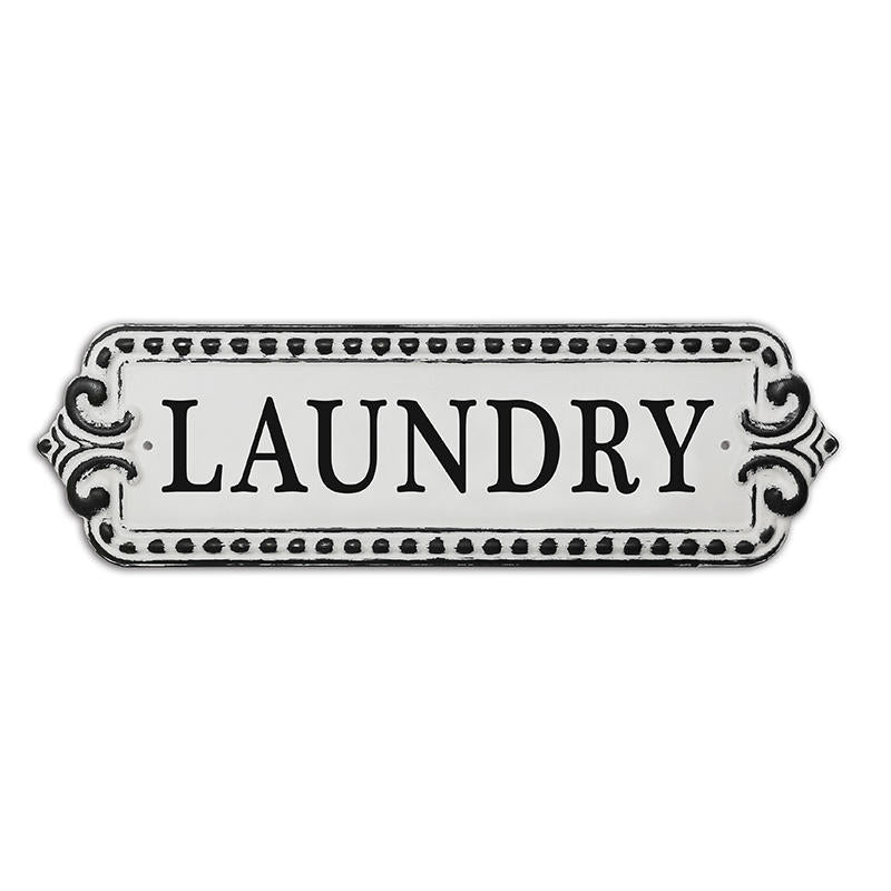 Laundry Metal Wall Plaque