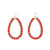 Dana Medium Teardrop Earring In Red By G x G Collective