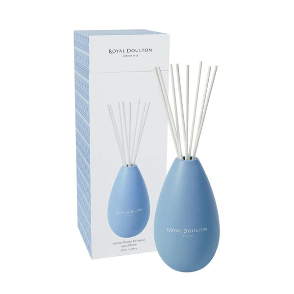 Ceramic Reed Diffuser By Royal Doulton - Cotton Flower & Freesia